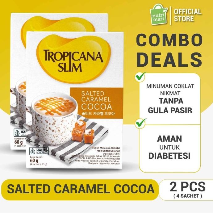 

SALE Twin Pack - Tropicana Slim Salted Caramel Cocoa 4 Sachet
