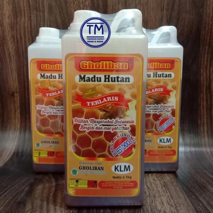 

JUAL Madu Gholiban 1kg Madu Hutan Gholiban 1kg Original Bersegel Res