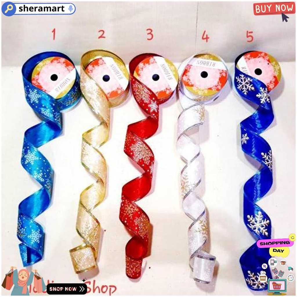 

Pita Natal Snowflake Bahan Saten Pita 5 Cm 6 Cm Dekorasi Hiasan Parcel Kado Natal Ornamen Pohon Christmas Termurah D Termurah