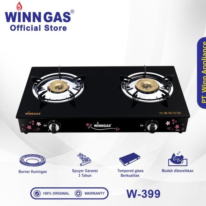 Winn Gas Kompor Gas 2 Tungku Gas Alam / PGN/ LNG W399