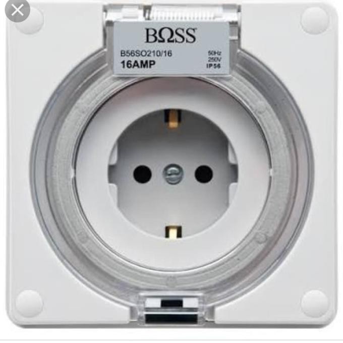 surface socket /stop kontak/BOSS 2pin B56SO210 16A
