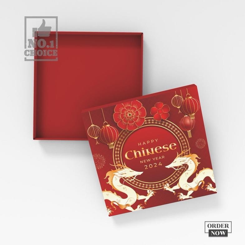 Hard Box Imlek Custom Box Cny Hampers Imlek Box Kue Lapis Imlek