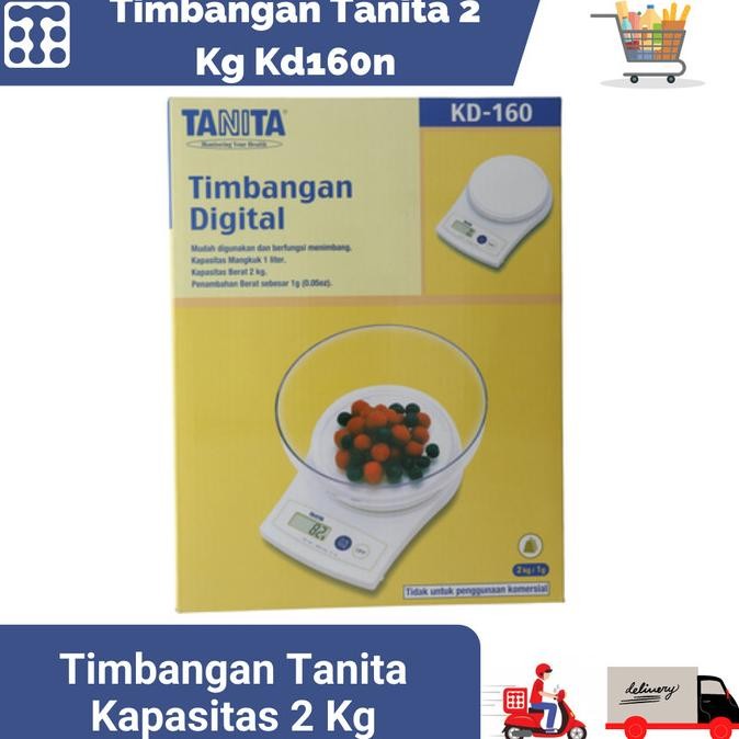 TANITA KD160N Timbangan Dapur Digital 2kg Putih