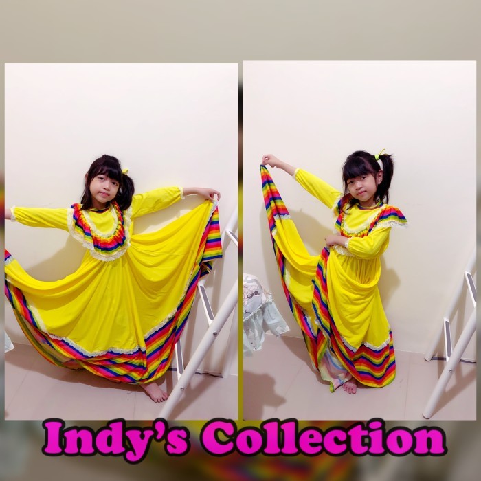 Sewa baju mexico anak perempuan