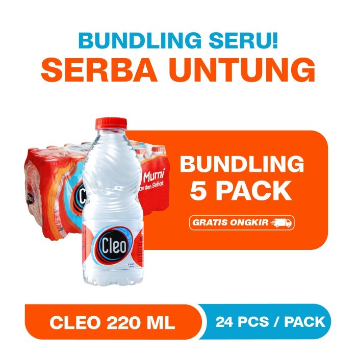 

MURAH Cleo Air Murni 220ml - Bundling Hemat 5 pack