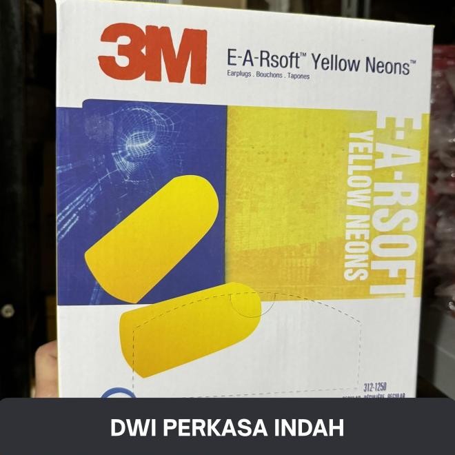 Ear Plug 3M Yellow Neon Penutup Telinga 1 Box Original Diskon