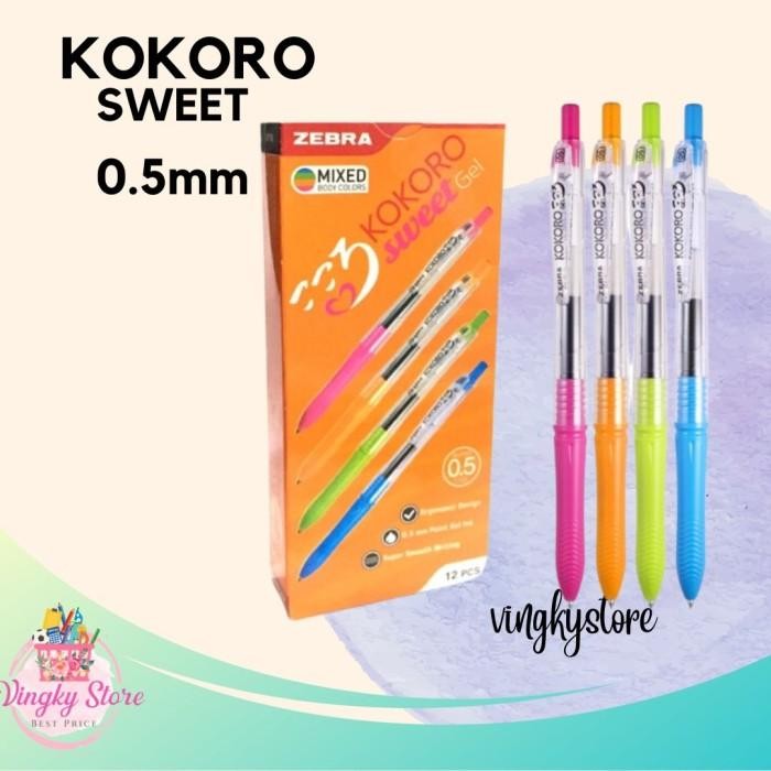 

Pulpen Kokoro Sweet (Tinta Hitam) Isi 12 Pc
