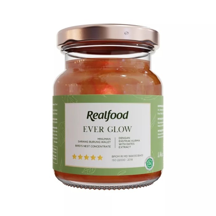 

Terbatas Realfood Everglow(12 Jar Free 3 Jar) Minuman Sarang Burung Walet Kurma