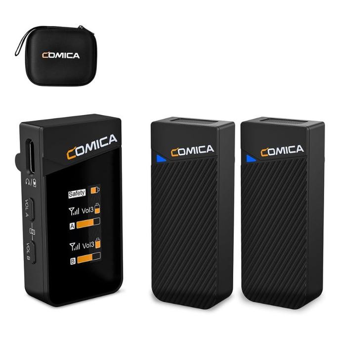 

TERSEDIA COMICA VIMO C2 2.4GHZ DUAL CHANNEL MINI WIRELESS MICROPHONE