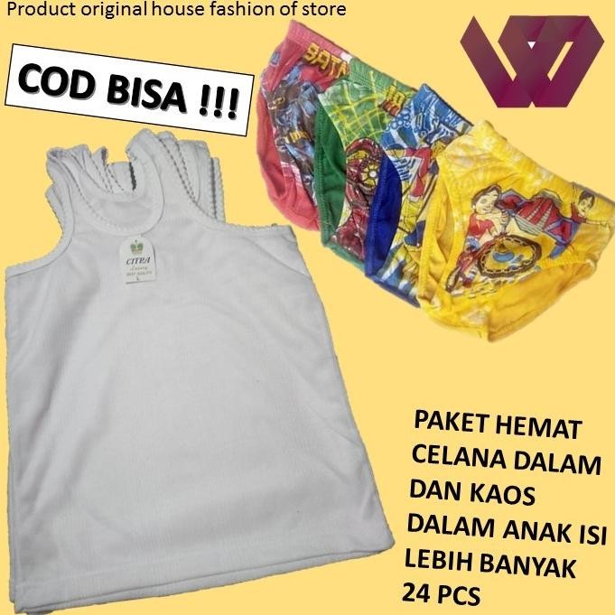 Sempak anak celana dalem anak cd anak PAKET EXTRA singlet anak S M LXL