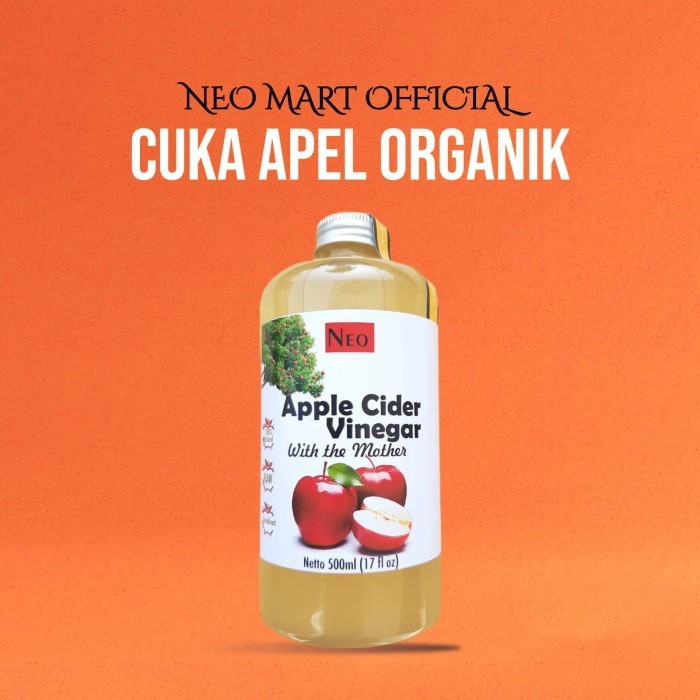 

HOT SALE NEO Cuka Apel Organik 500ml Organic Apple Cider Vinegar