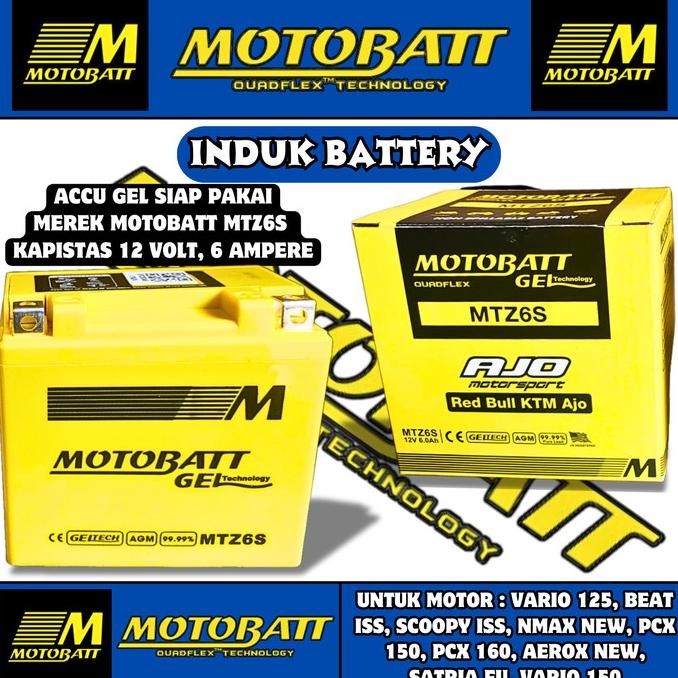 AKI MOTOR HONDA VARIO 125 CC VARIO 150 CC MOTOBATT MTZ6S