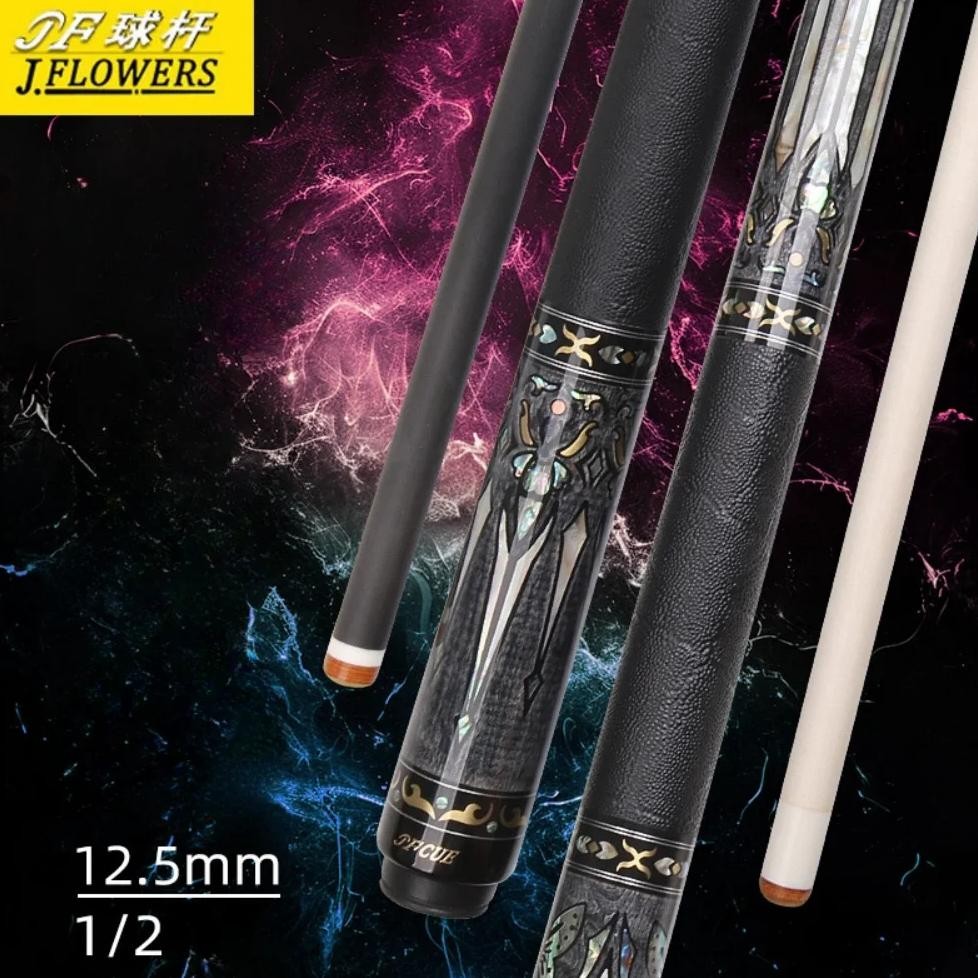 j flowers 58" jf50-01 phoenix butterfly carbon fiber / maple  billiard pool cue stick 12.5mm