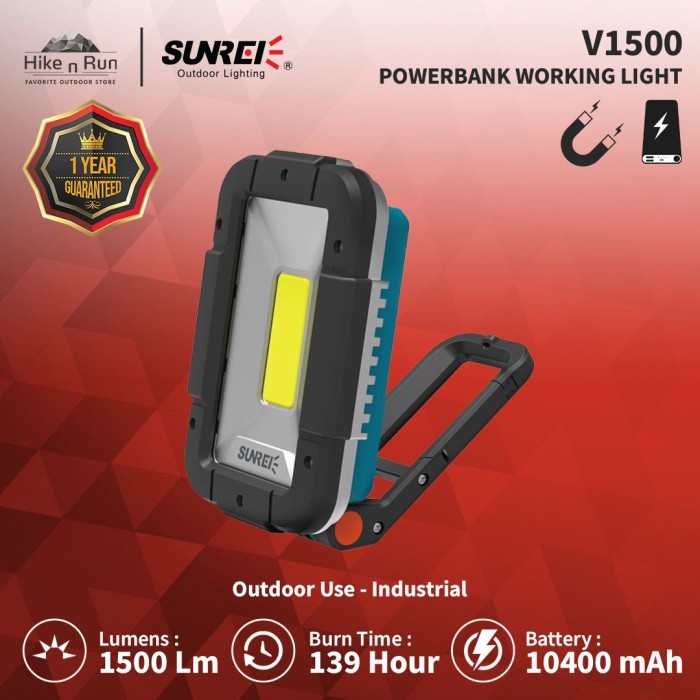 Diskon Lampu Serbaguna Sunrei Camping Light V1500