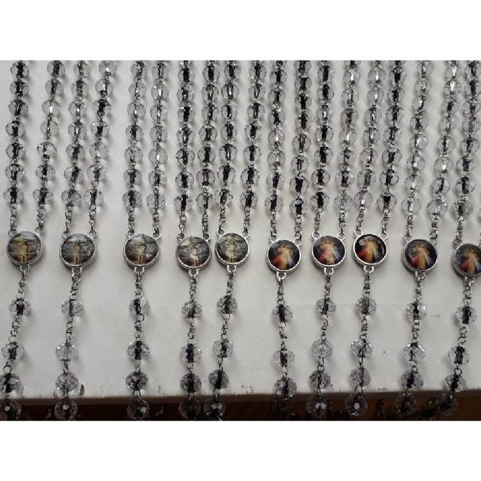 Rosario Kristal Ceko Isi Warna Hitam