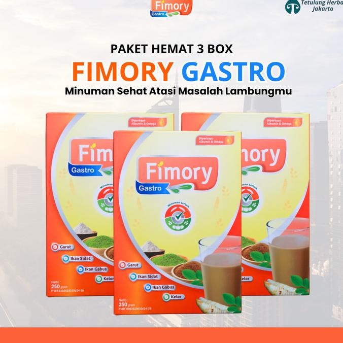

(3 Pcs) Fimory Gastro - Minuman Sereal Ekstrak Umbi Garut pereda Maag