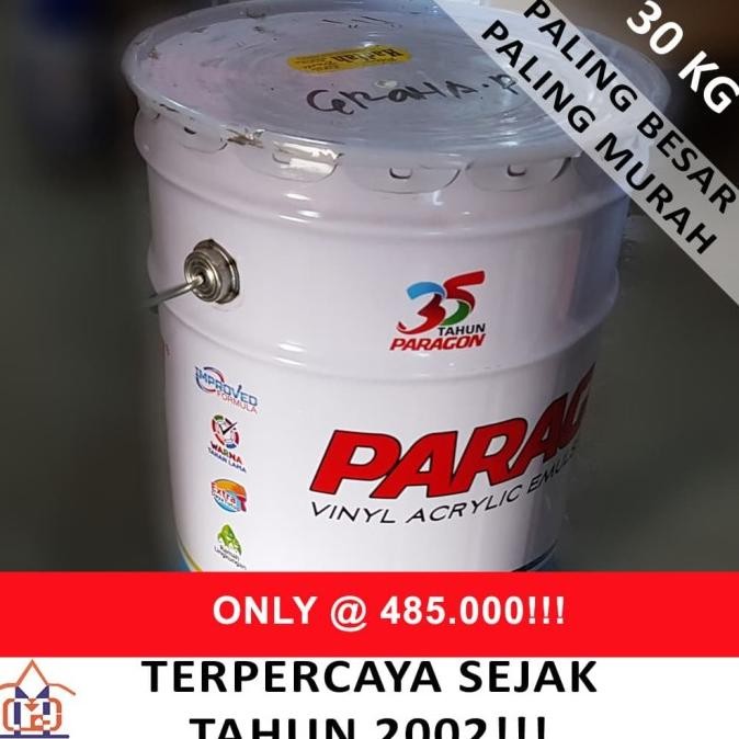 NEW cat tembok emulsion paragon 30 kg putih