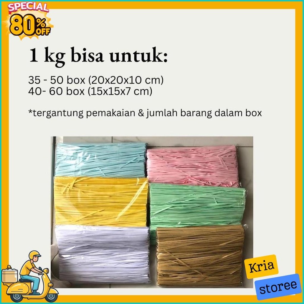 

(1 Kg) Kertas Serut / Kertas Cacah / Shredded Paper Termurah : Filler Hampers, Gift Box, Kado Lebaran, Idul Fitri, Natal, Ulang Tahun. (Coklat, Putih, Kuning, Hijau, Pink / Merah Muda, Biru) (Lagi Diskon)