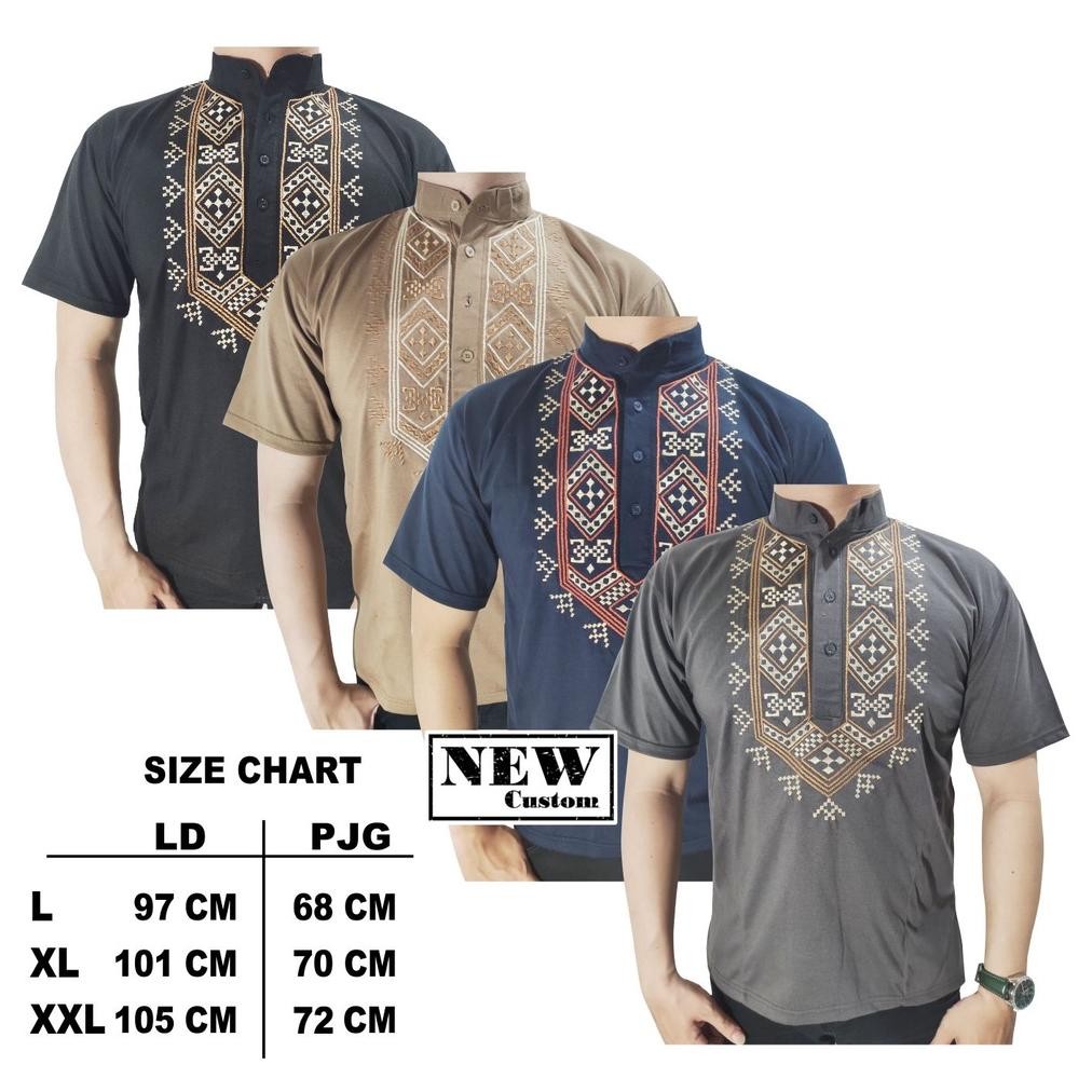 BAJU KOKO PRIA DEWASA / BAJU KOKO LENGAN PENDEK / BAJU KOKO 2022 / BAJU MUSLIM PRIA / BAJU KOKO BAHA