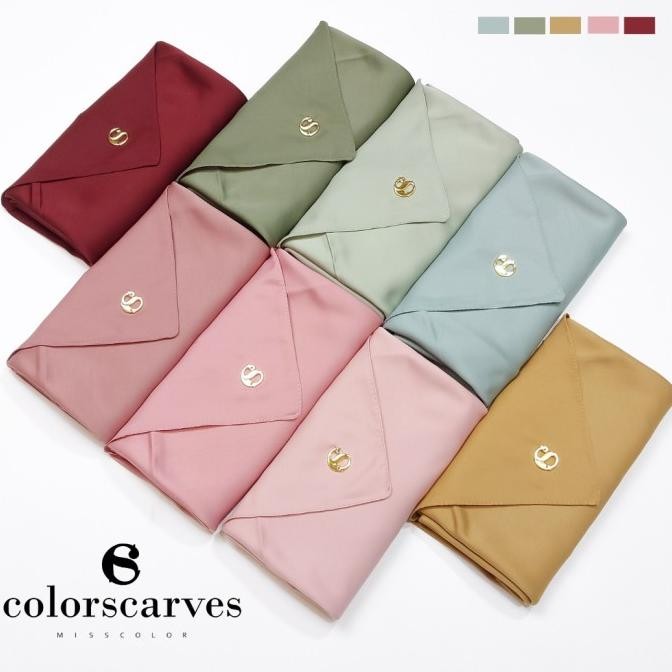 Jilbab Turki Miss Color hijab polos pano satin import 120x120