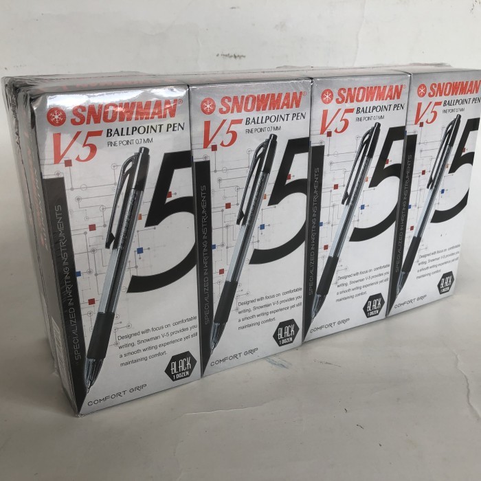 

Ready pulpen SNOWMAN V5 (gross = 12 lusin)