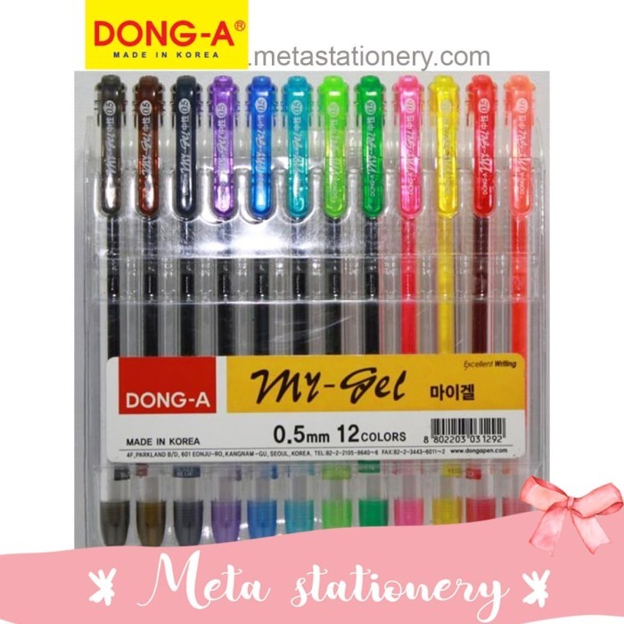 

Ready Pulpen My Gel 12 warna Dong-A