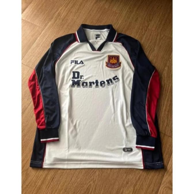 TERBARU - Jersey Retro West Ham Away 1999 Dr Martens