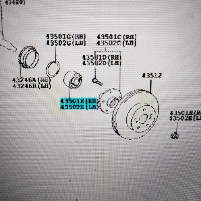 NEW lahar roda depan Harrier Alphard 03/13 NSK Japan 90369-45003