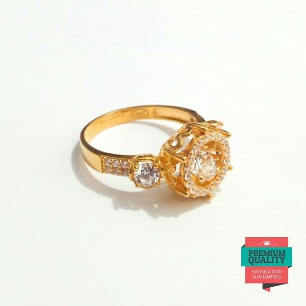 Terlaris Cincin Dancing Stone dengan Permata Zirkon Keren