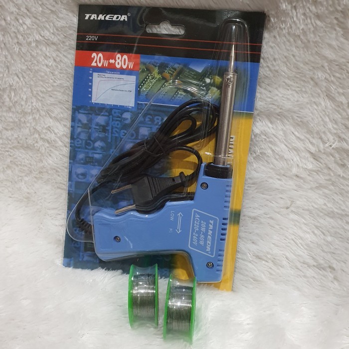 Solder gun tembak tembakan 20 watt - 80 watt plus timah