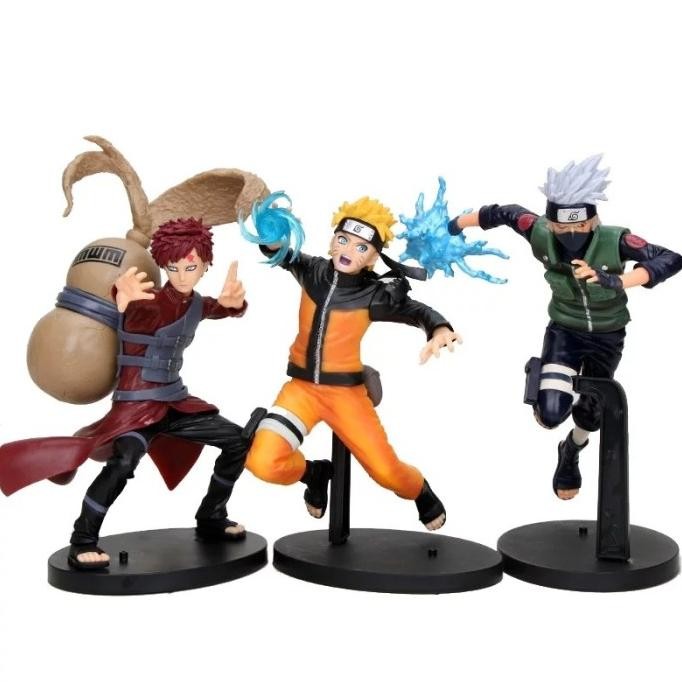 FIGUR SET Naruto Action Figure Garra Kakashi Set 3