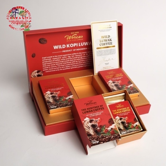 

The Heritage of Luwak Coffee Kopi Luwak Wild Indonesia Authentic Luwak Coffee Luxury Parcel Box