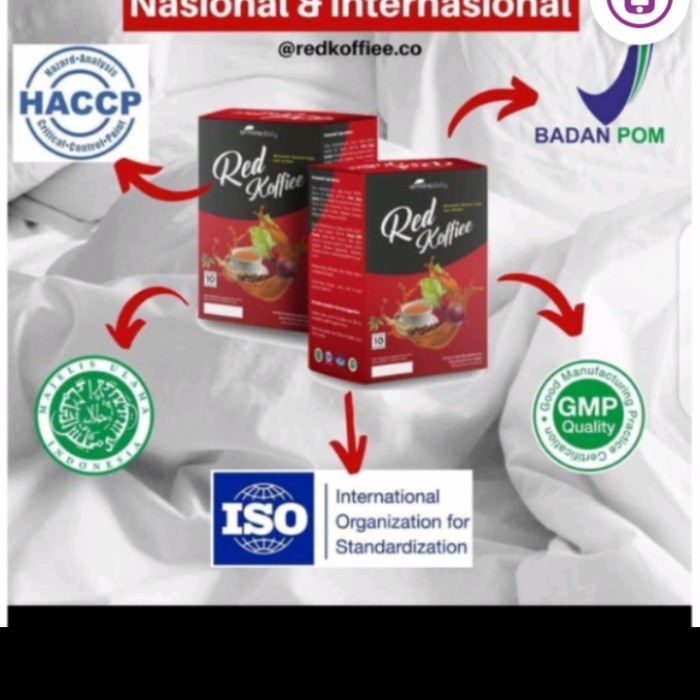 

Red Koffiee Kopi Herbal 1 box isi 10 sachet Original BPOM