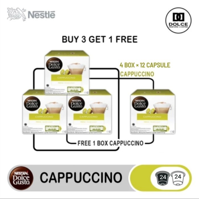 

Nescafe Dolce Gusto Cappuccino BUY 3 GET 1 FREE