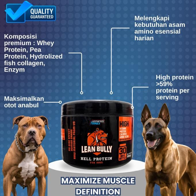 Suplemen / Vitamin Otot Anjing Lean Bully Hell Protein