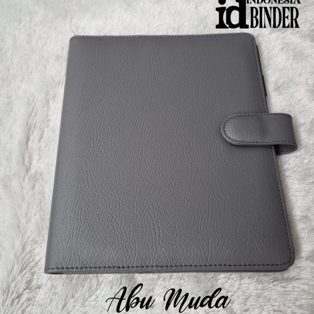 

Binder Polos Kulit Jeruk Size A5 (Ring 6)