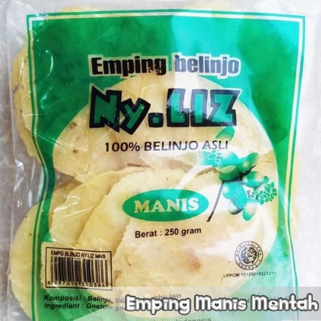 

Emping Manis Mentah Ny. Liez 250 Gram