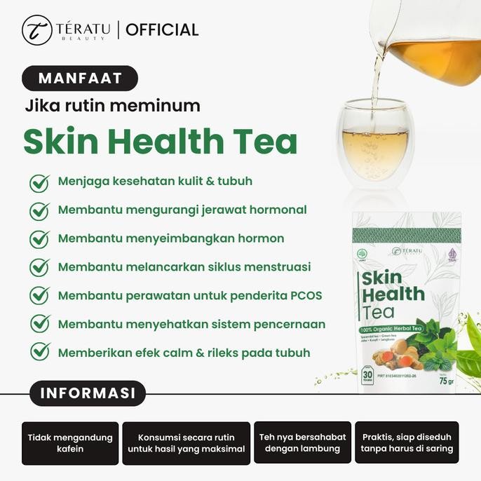 

[NEW LAUNCH] TERATU BEAUTY Skin Health Tea - Spearmint 30 Tea Bag (Teh Herbal Spearmint untuk Jerawat Hormon dan PCOS) CM