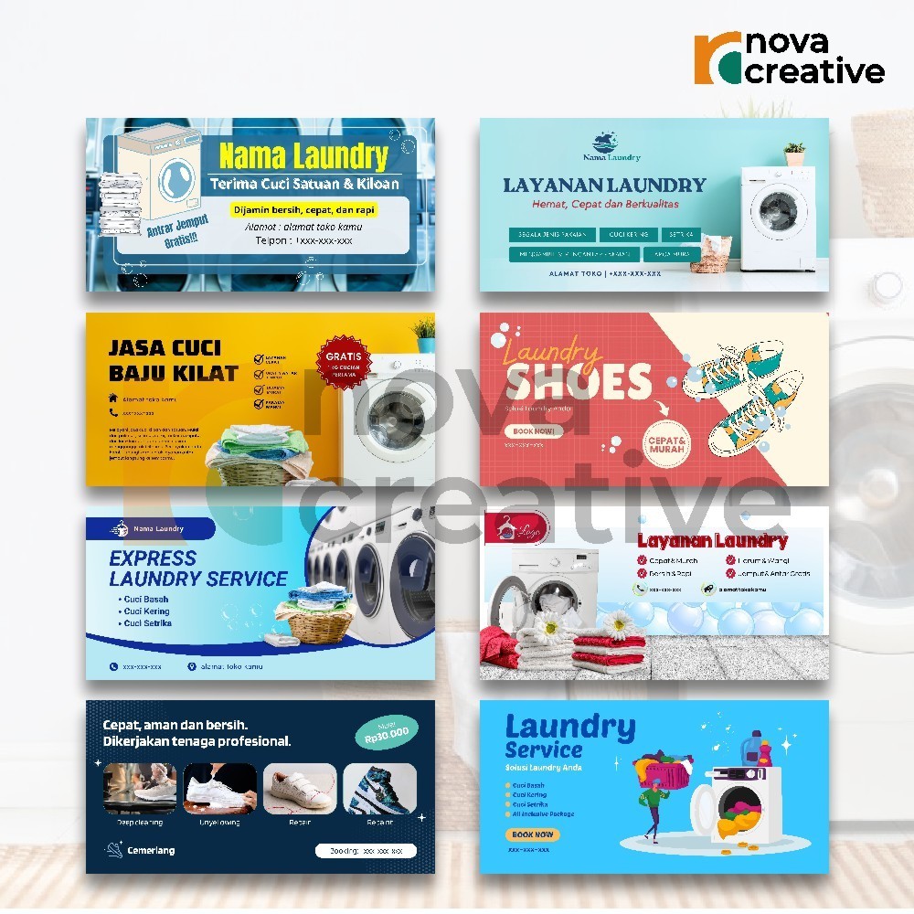 Spanduk Laundry Kiloan Spanduk Custom Gratis Desain