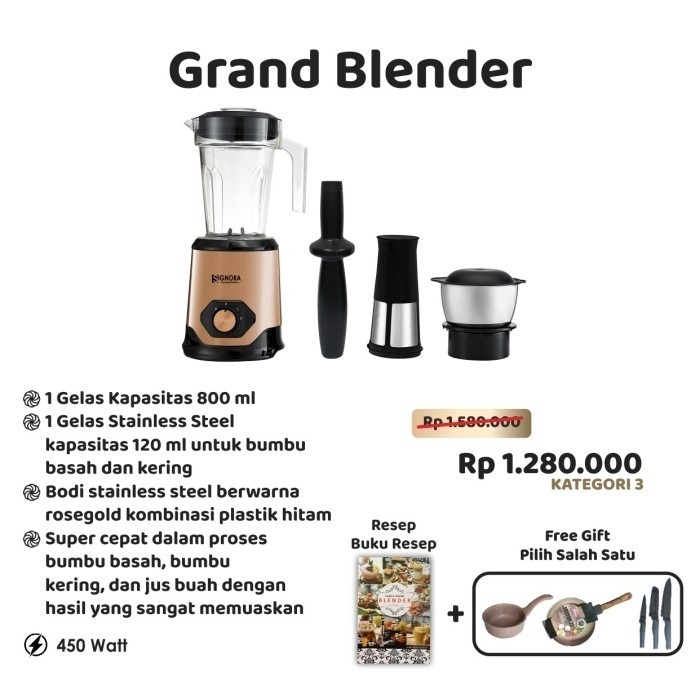 SIGNORA GRAND BLENDER GRAND BLENDER ROSE GOLD BLENDER SIGNORA