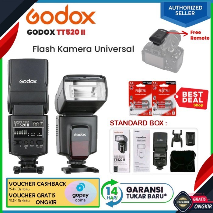 Flash Godox TT520II Universal Flash Kamera TT520 II TT520-II TT 520