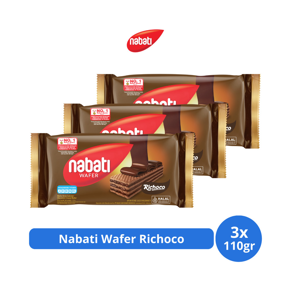 

Nabati Wafer Richoco 110gr x 3 pcs