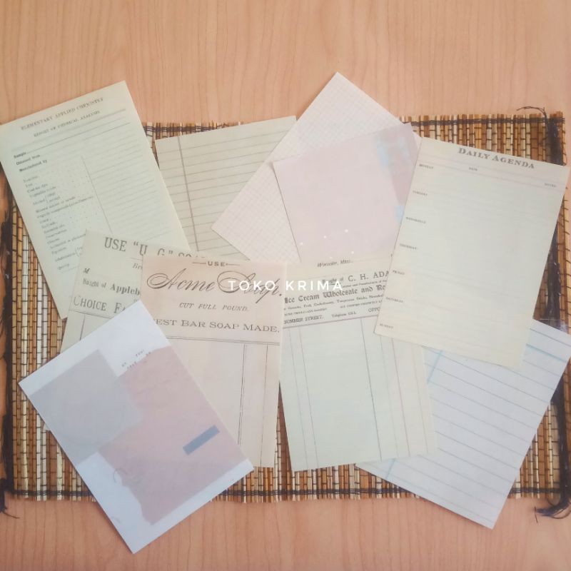 

Deco Paper Kertas Dekorasi Retro Writing Paper untuk Scrapbook Journaling Bujo Bullet Journal