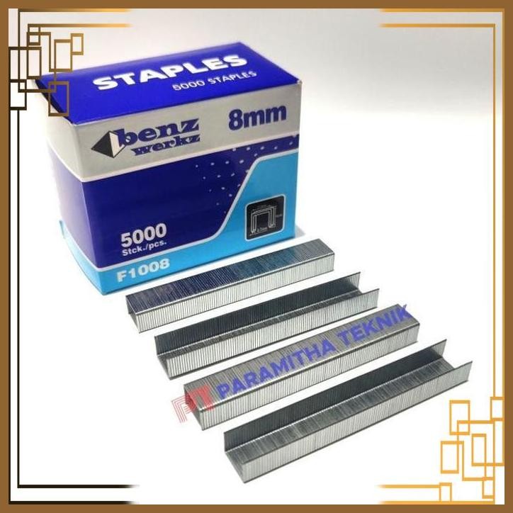 

[PMT] Isi staples tembak 8 mm 1008F refill stapler 8mm 5000 pcs Benz Werkz