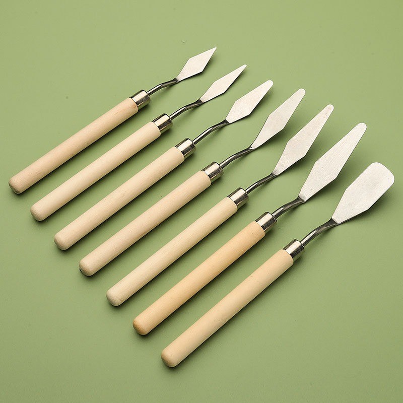 

RB [Grosir Bane] JOWOART Pisau Palet Lukis Cat Akrilik Painting Scraper Knife 7 PCS - JW7