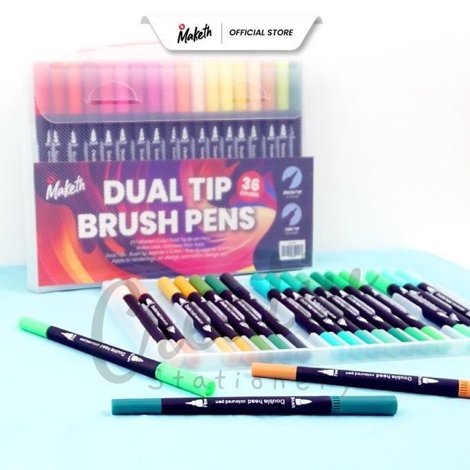 

Maketh Brush Pen Black 36W Spidol Hitam 36 Warna BP-36WBL
