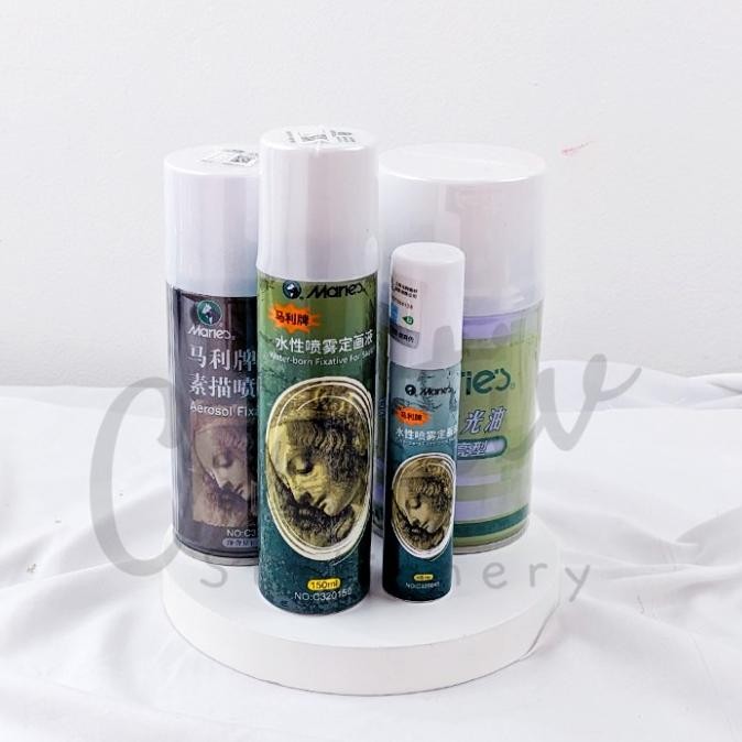 

TERMURAH - Maries Spray Aerosol Fixative Darmar Spray Water-Based 45ml 150ml