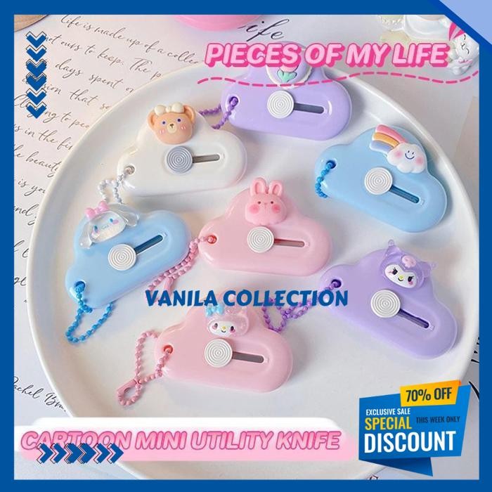 

SANRIO MINI CUTTER LUCU BENTUK AWAN KTER LUCU/ KECIL KARTUN KUROMI MELODY ALAT TULIS KREATIF-GS TERLARIS