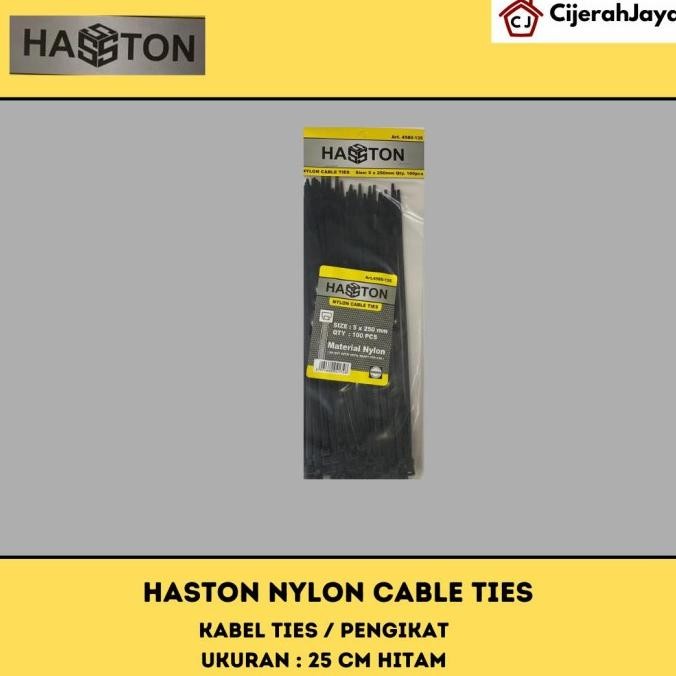 

TERMURAH - PROHEX Cable Ties 25 cm HITAM Hasston Kabel Tie Pengikat Strap 250 mm