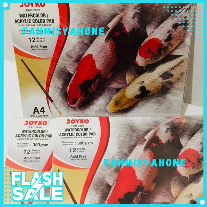 

BUKU CAT AIR / CAT AKRILIK 12LBR 300GSM COLORING PAD JOYKO PAD - 2000 TERDEPAN